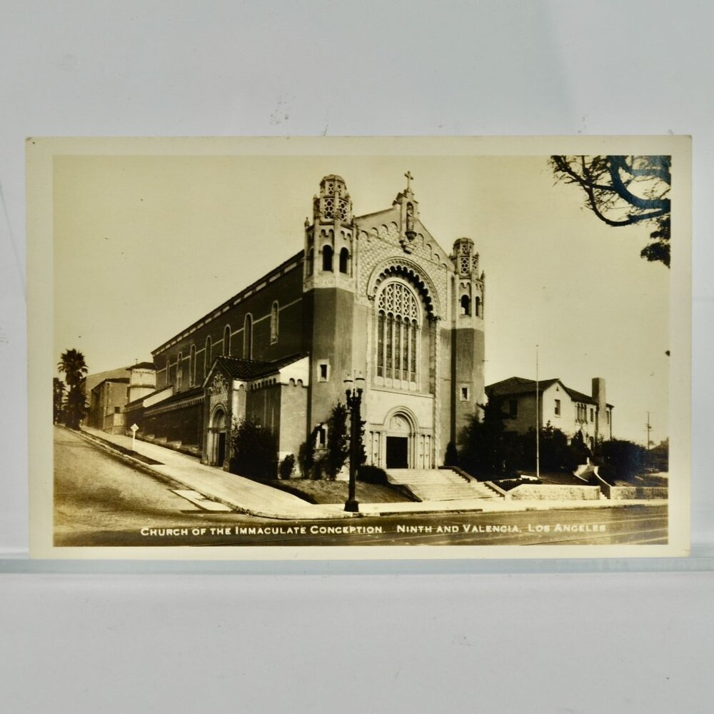 Church of the Immaculate Conception Los Angeles Postcard Vintage